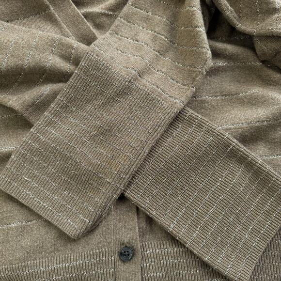 American Eagle Women’s Tan XL Cardigan Neutral Minimalist Academia Grannycore - Picture 6 of 8